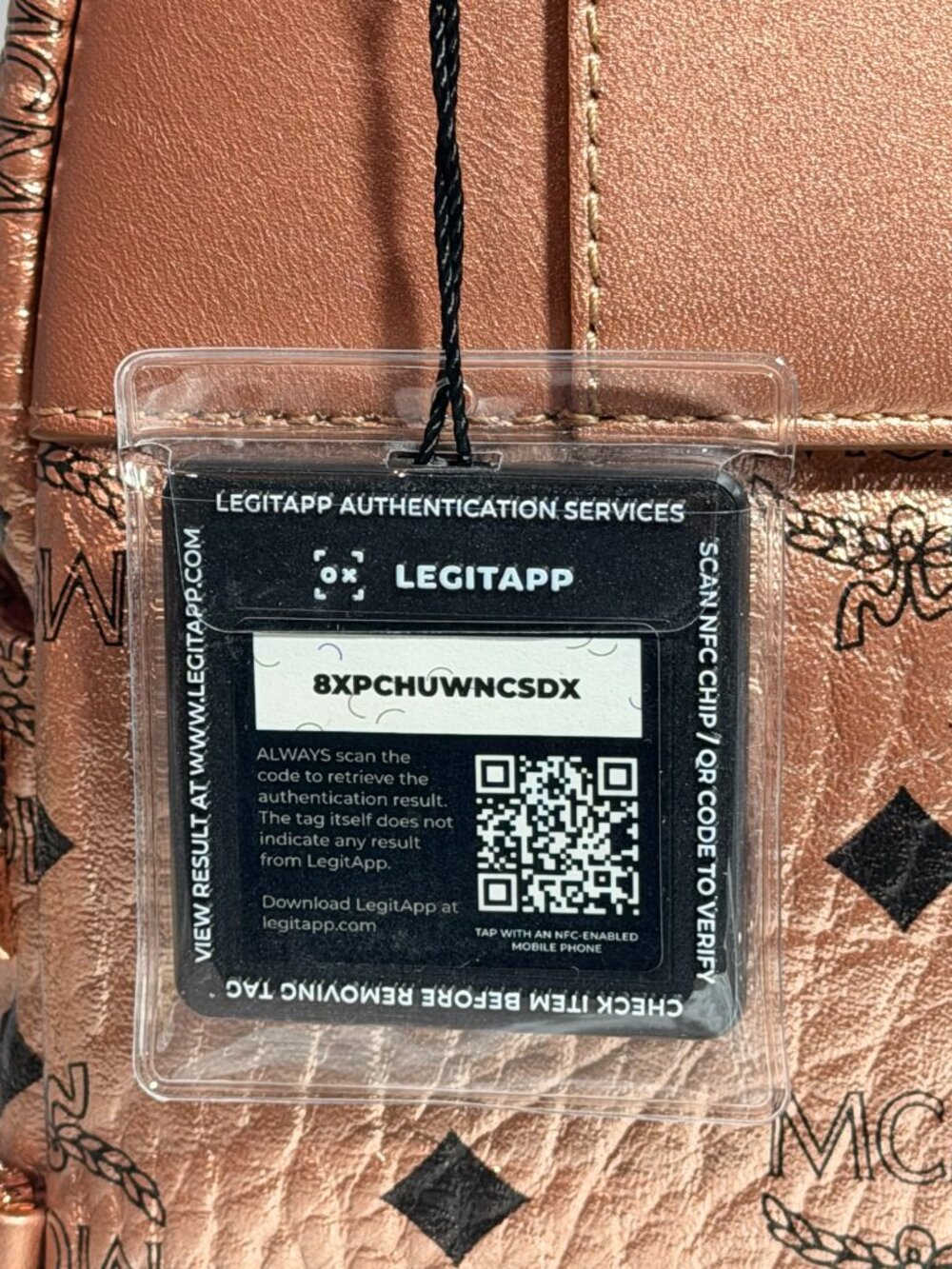 MCM Stark Mini Rose Gold Visetos Studded Backpack - Picture 12 of 12